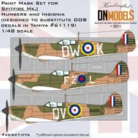 Spitfire Mk.I Numbers And Insignia Paint Mask Set For Tamiya 61119