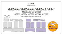 GAZ-AA / GAZ-AAA / GAZ-42 / AS-1 (MILITARY WHEELS) - (DOUBLE SIDED MASKS) - Image 1