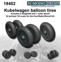 Kubelwagen, "balloon" desert weighted tires - Image 1