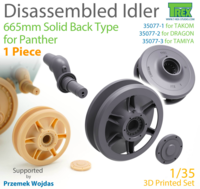 Disassembled Panther Idler 665mm Solid Back Type - Image 1