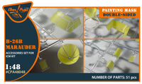 Martin B-26 B Marauder - Canopy Frame Paint Mask - inside and outside (for ICM kits)