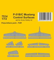 P-51B/C Mustang - Control Surfaces (For Arma Hobby Kit) - Image 1