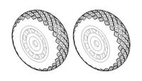 P-51D Mustang -Wheels 1/48 (Diamond and Hole Tread Pattern) for Hasegawa/Revell/Hobby Boss/Tamiya kit - Image 1