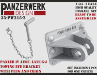 Panzer IV Ausf. Late G-J Towing Eye Bracket With Plug And Chain