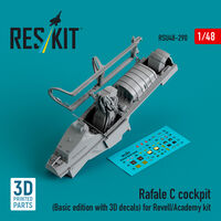 Rafale C Cockpit (Basic Edition With 3D Decals) For Revell/Academy Kit (3D Printed) - Image 1