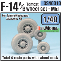 F-14A/B tomcat sagged wheel set- Mid. (for Tamiya/Hasegawa 1/48)