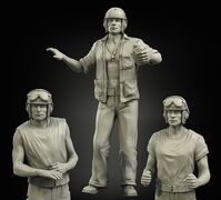 USMC (PTO) late Sherman  tank crew (3 figures)