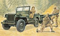 Willys MB Jeep with Trailer - Image 1