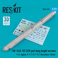 AN / ALQ-101 ECM Pod (Long Length Version) (F-4, Jaguar, A-7, F-5, F-111, Buccaneer, Vulcan) (3D Printing)