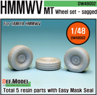 HMMWV MT Sagged Wheel set (for Tamiya 1/48)