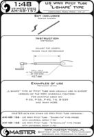 US WWII Pitot Tube - L shape type probe (1 pc) - use on export versions of US aircrafts (e.g. P-35, P-36, P-40, T-6, B-339) - Image 1