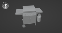 Grill with Gas Cylinder
