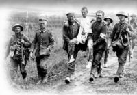 British and German soldiers, Somme Battle, 1916