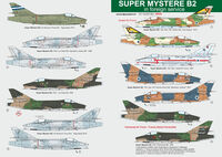 Dassault Super Mystere B.2 in foreign service (7 different camouflage schemes)