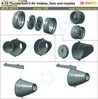 Fairchild A-10 A/B/C Thunderbolt II - Air intakes, fans and nozzles (designed to be used with Hobby Boss kits) - Image 1