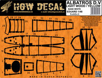 Albatros D.V/ D.Va - Light Wood / Yellow Base White (for Eduard kits) - Image 1