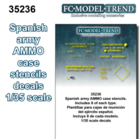 Spanish army ammo case stencils