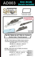 2x Pylons PU 708 And 2x Tribomb Ejectors AT 730 (Decals Included) - Image 1