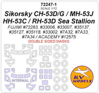 Sikorsky CH-53D / CH-53G / MH-53J / HH-53C / RH-53D Sea Stallion (Double-Sided) And Wheels Masks - Image 1