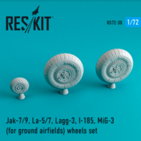 Jak-7/9, La-5/7, Lagg-3, I-185, Mig-3  (for ground airfields) wheels set