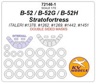 B-52 / B-52G / B-52H Stratofortress (ITALERI #1378, #1262, #1269, #1442, #1451) - (Double sided) + wheels masks