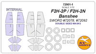 F2H-2P / F2H-2N Banshee (Sword) double sided + wheels masks - Image 1