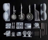 Lockheed P-38 F/G/J/L Lightning - 3D-Printed Landing Gear Full Set (for Tamiya kits)