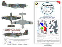North American P-51 D Mustang - PD-L No 303 (Polish) Sqn - camouflage pattern paint masks (for Airfix, Hasegawa, Heller, Italeri, Revell and Tamiya kits) - Image 1