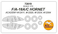 F/A-18A/C HORNET (Academy) + wheels masks