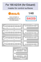 Focke-Wulf Fw-190 A2/3/4 Masks for Control Surfaces (for Eduard kits) - Image 1