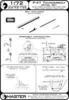 P-47 Thunderbolt - details set - Browning .50 blast tubes, gunsight and Pitot Tube