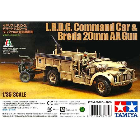 British L.R.D.G. Command Car and Breda 20mm AA (Anti-Aircraft) Gun - Image 1